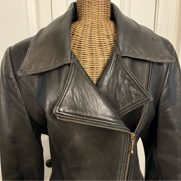 Vintage Simard & Voyer lamb skin genuine leather jacket , Sz S - Picture 5 of 17